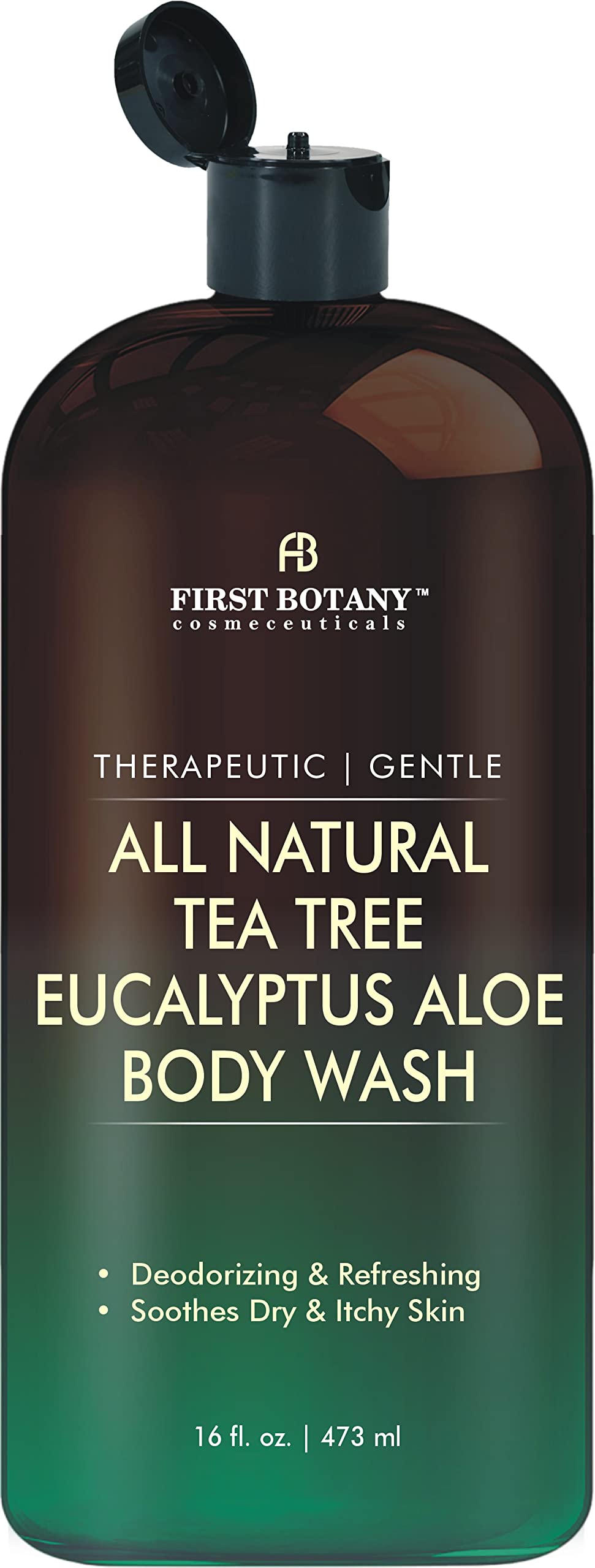 First Botany Tea Tree Eucalyptus bottle refreshes and deodorizes the skin.