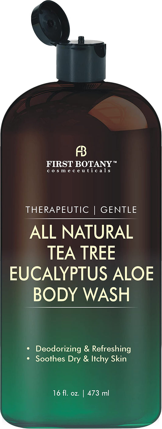 First Botany Tea Tree Eucalyptus bottle refreshes and deodorizes the skin.