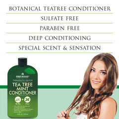 First Botany Tea Tree Oil Conditioner on wet hair after application for shine and smoothness