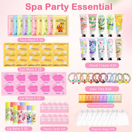 Firstfly spa skincare set for kids – lip balm highlight for glossy smiles at a party.