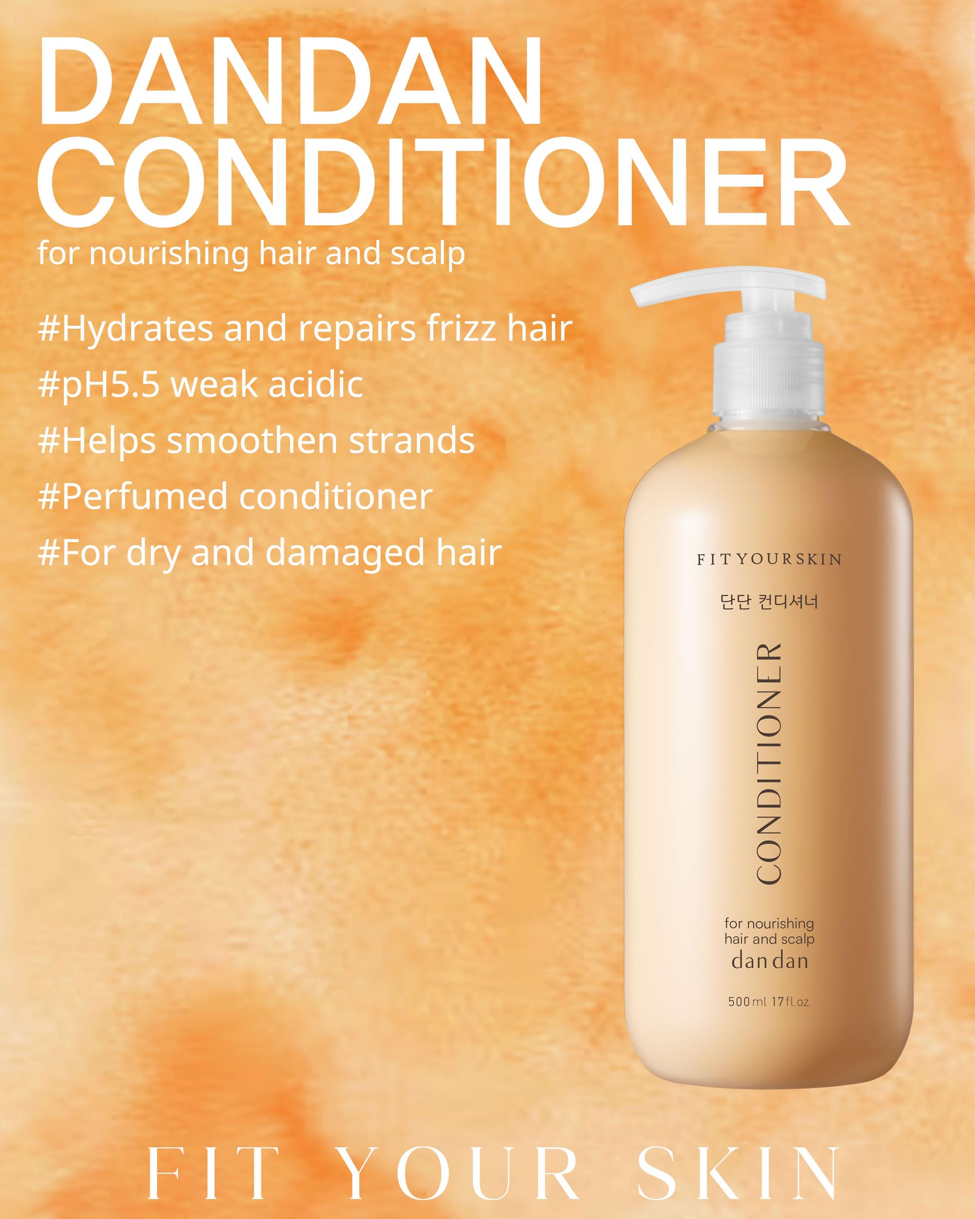 DAN DAN conditioner applied to mid-lengths aids detangling with light feel.