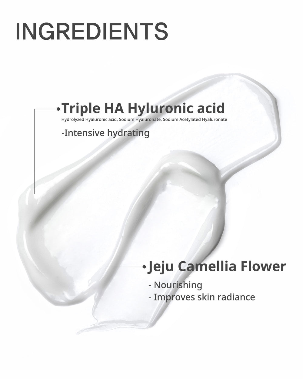 SERUM absorption on skin with rapid hydration and non-greasy finish