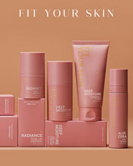 FIT YOUR SKIN Radiance Tone-Up Essence daylight packaging highlights premium feel