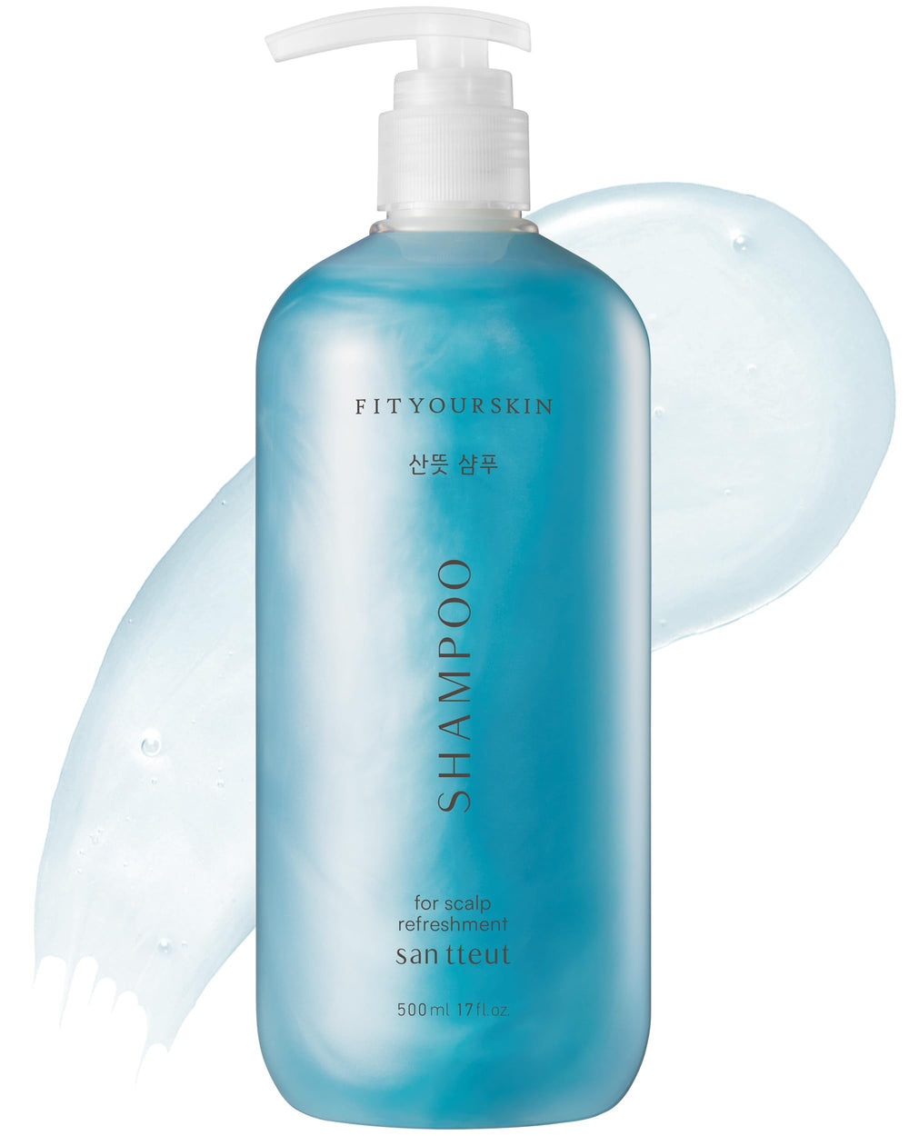FIT YOUR SKIN San Tteut Cooling Shampoo bottle for refreshing scalp cleanse.