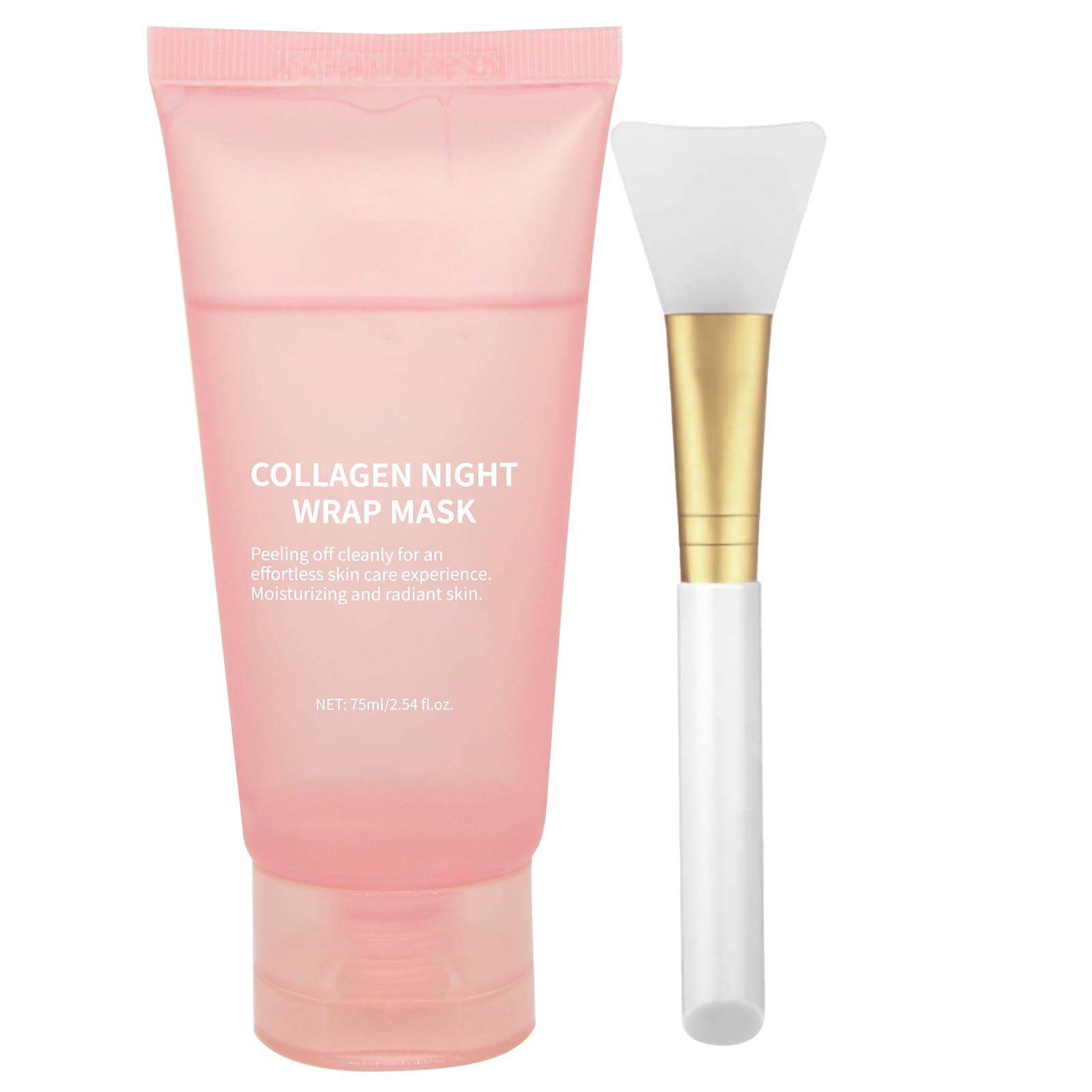 Fitbuter collagen overnight wrapping mask on the face, promoting firmer skin by morning.