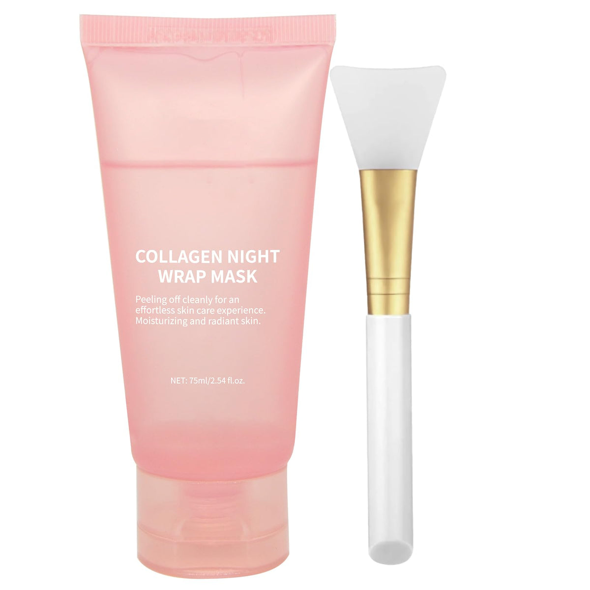 Fitbuter collagen overnight wrapping mask on the face, promoting firmer skin by morning.
