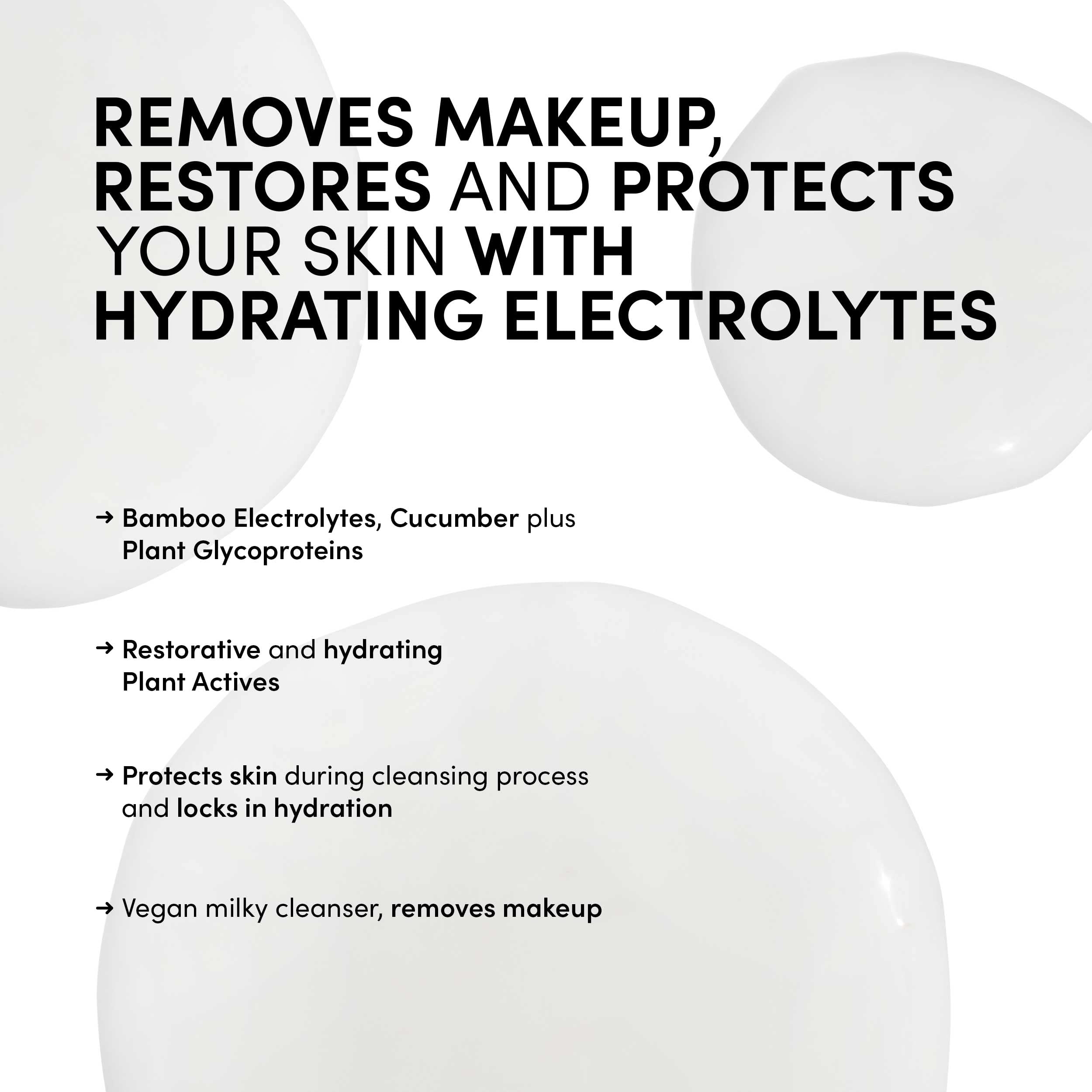 FITGLOW Calm Cleanser close-up showing gentle makeup removal