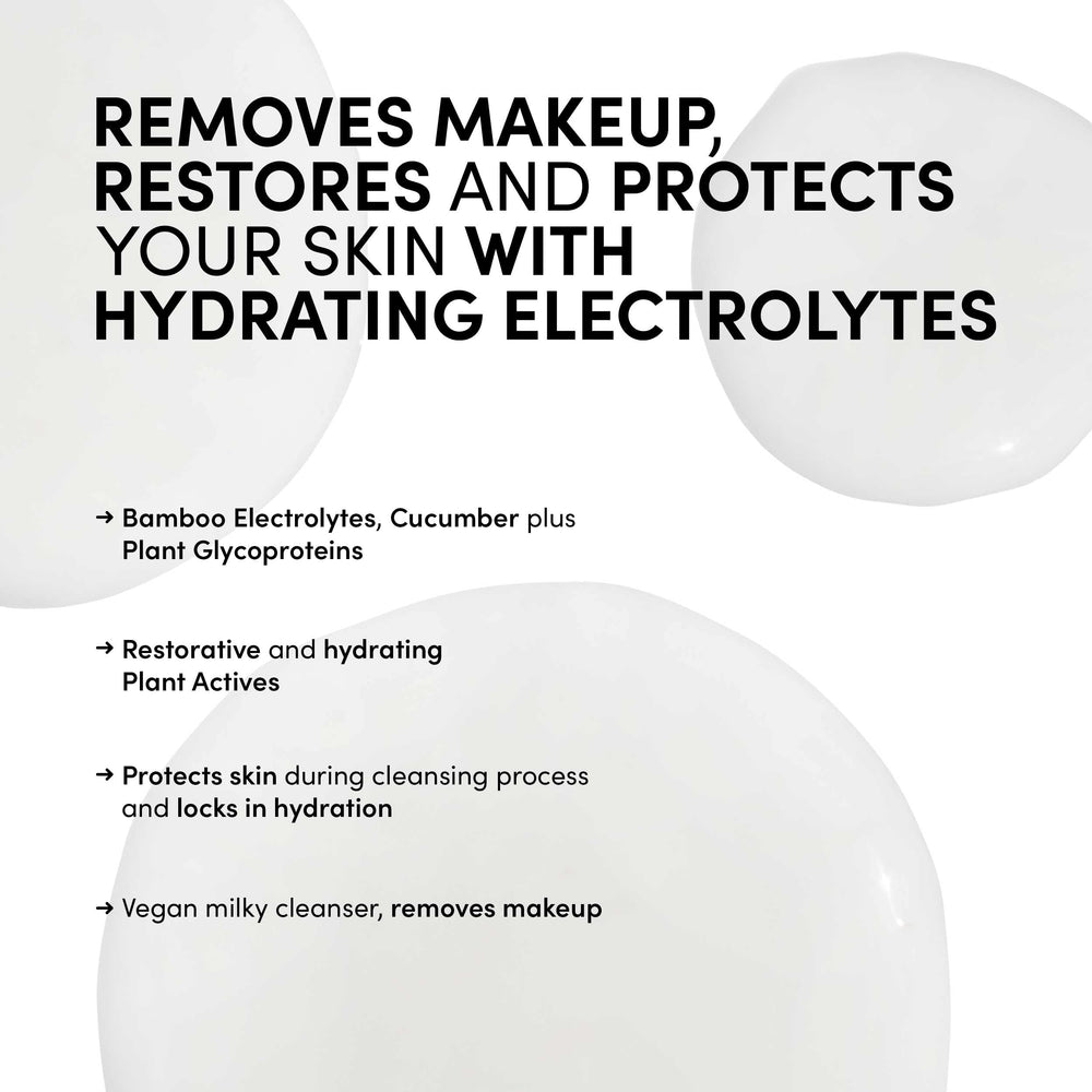 FITGLOW Calm Cleanser close-up showing gentle makeup removal