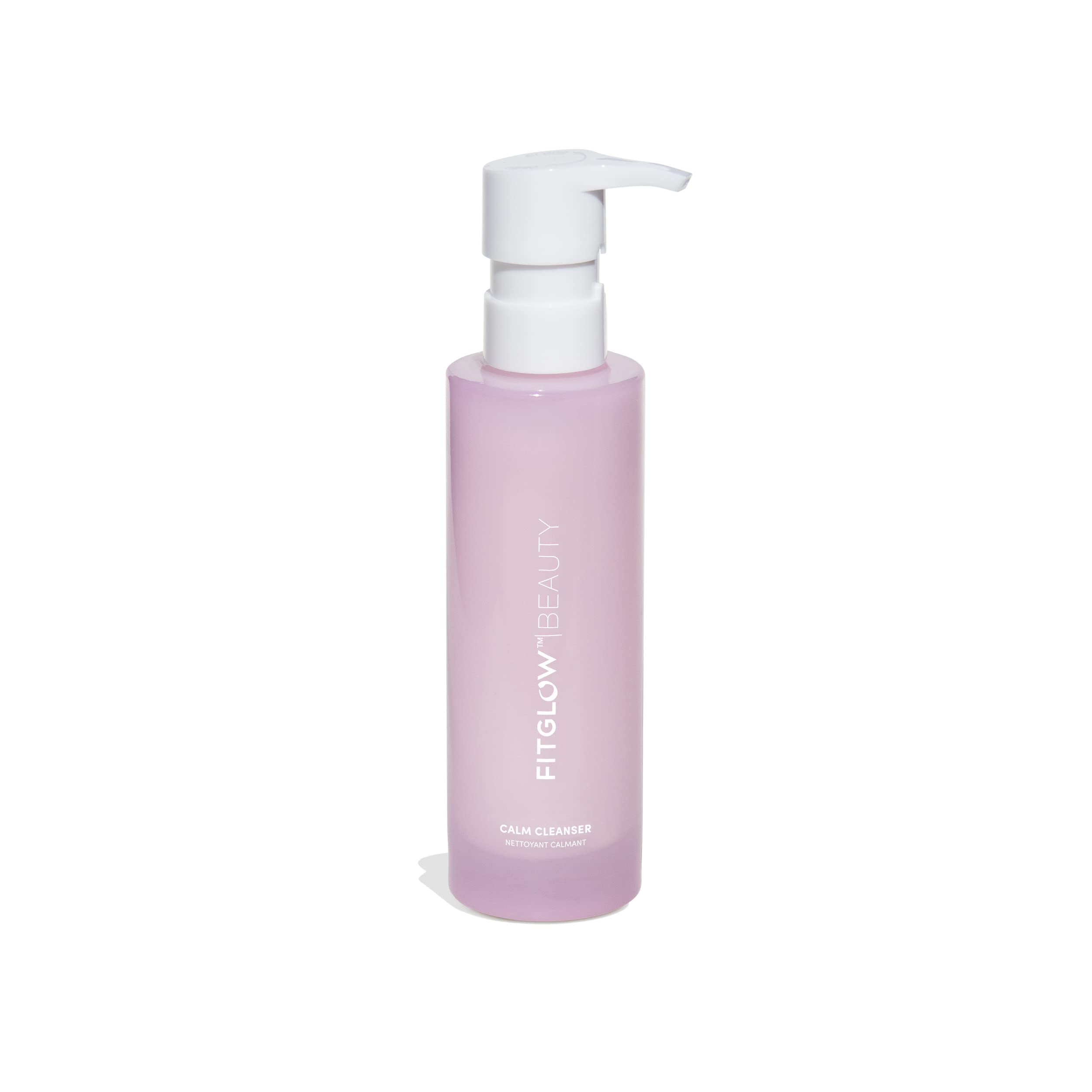 FITGLOW Calm Cleanser milky bottle highlights gentle cleansing for sensitive skin