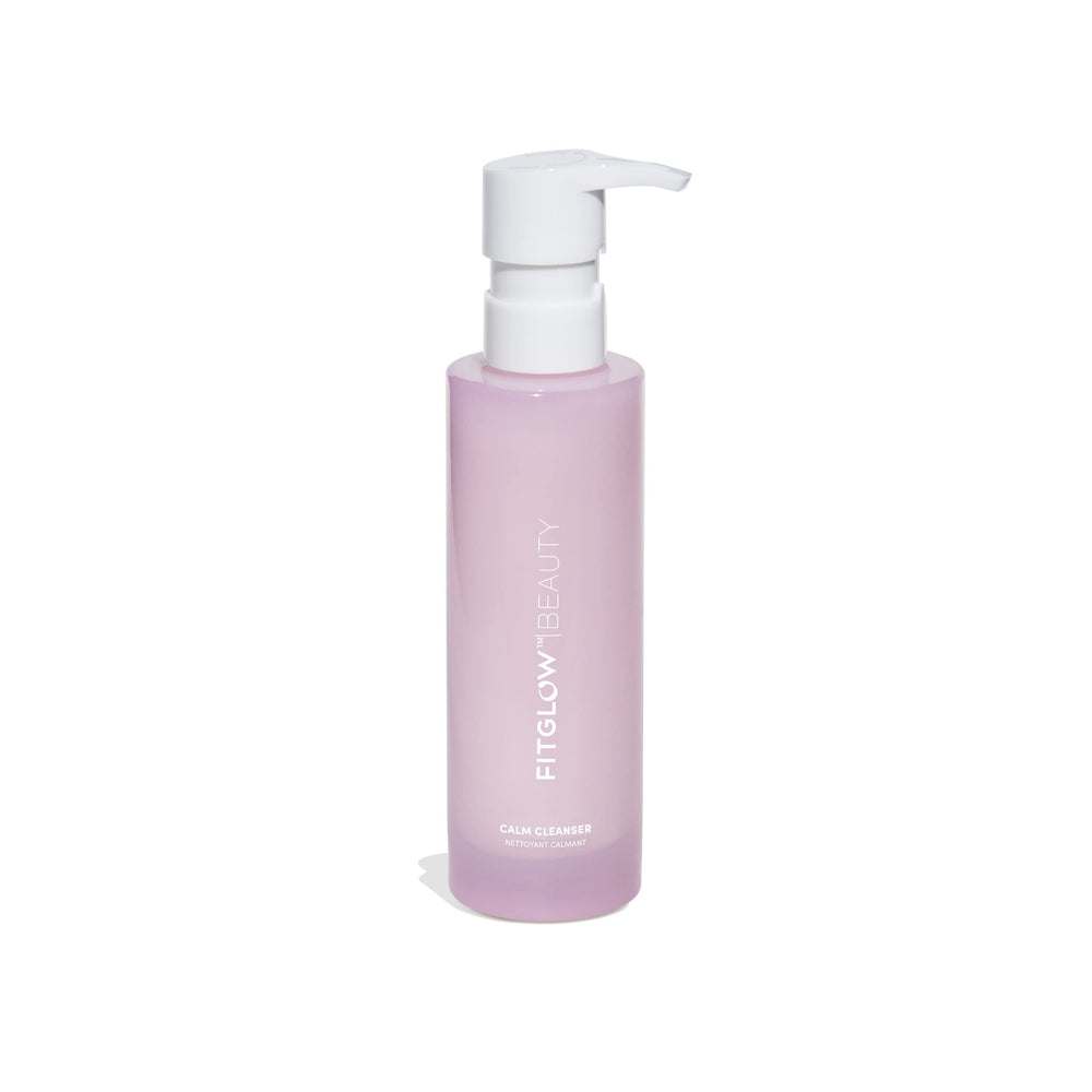 FITGLOW Calm Cleanser milky bottle highlights gentle cleansing for sensitive skin