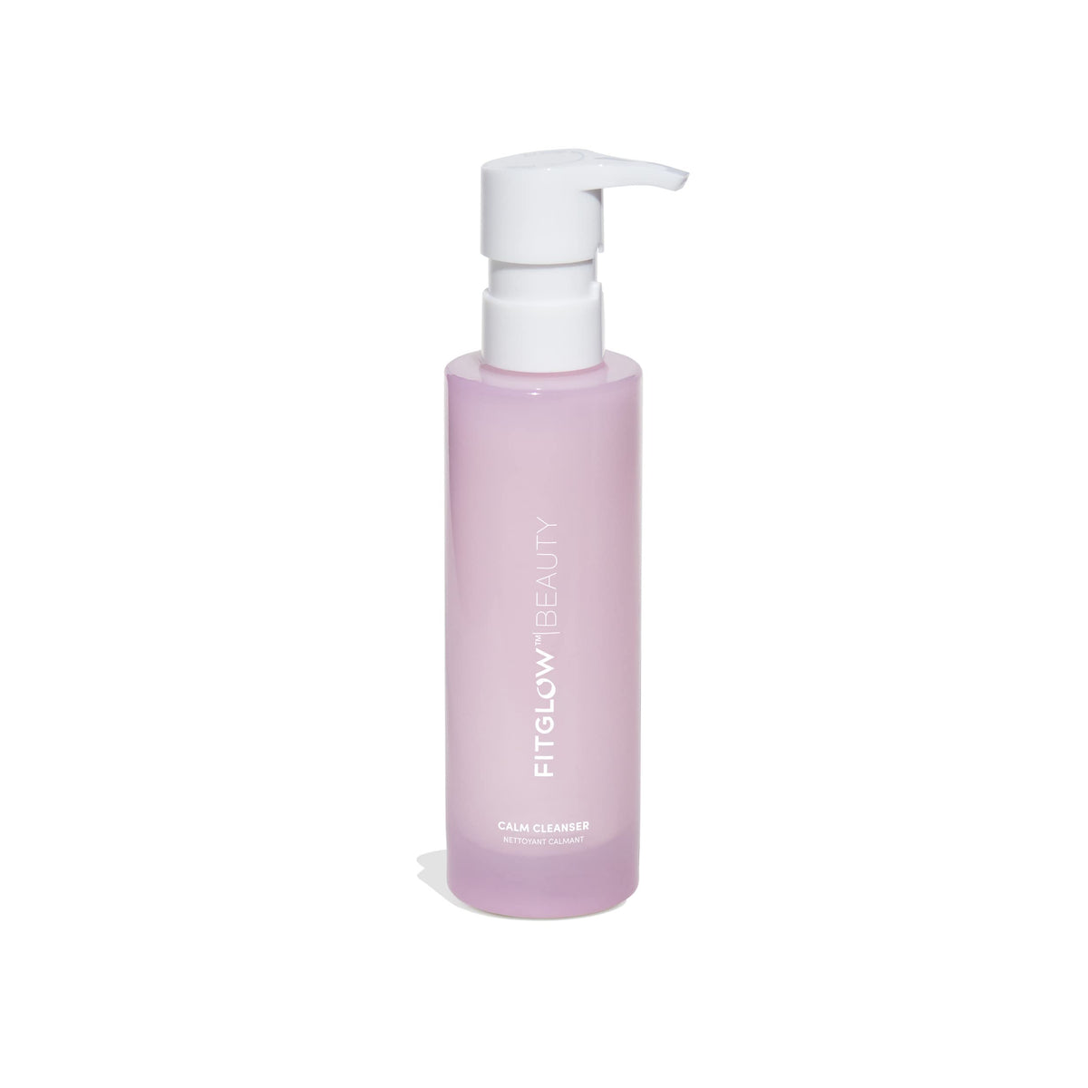 FITGLOW Calm Cleanser milky bottle highlights gentle cleansing for sensitive skin