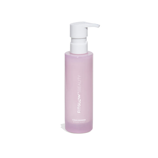 FITGLOW Calm Cleanser milky bottle highlights gentle cleansing for sensitive skin