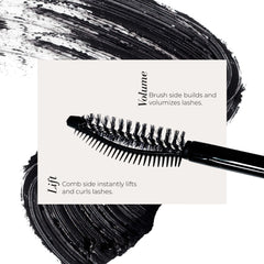 Fitglow Good Lash Mascara on lashes shows deep black pigment and long wear.
