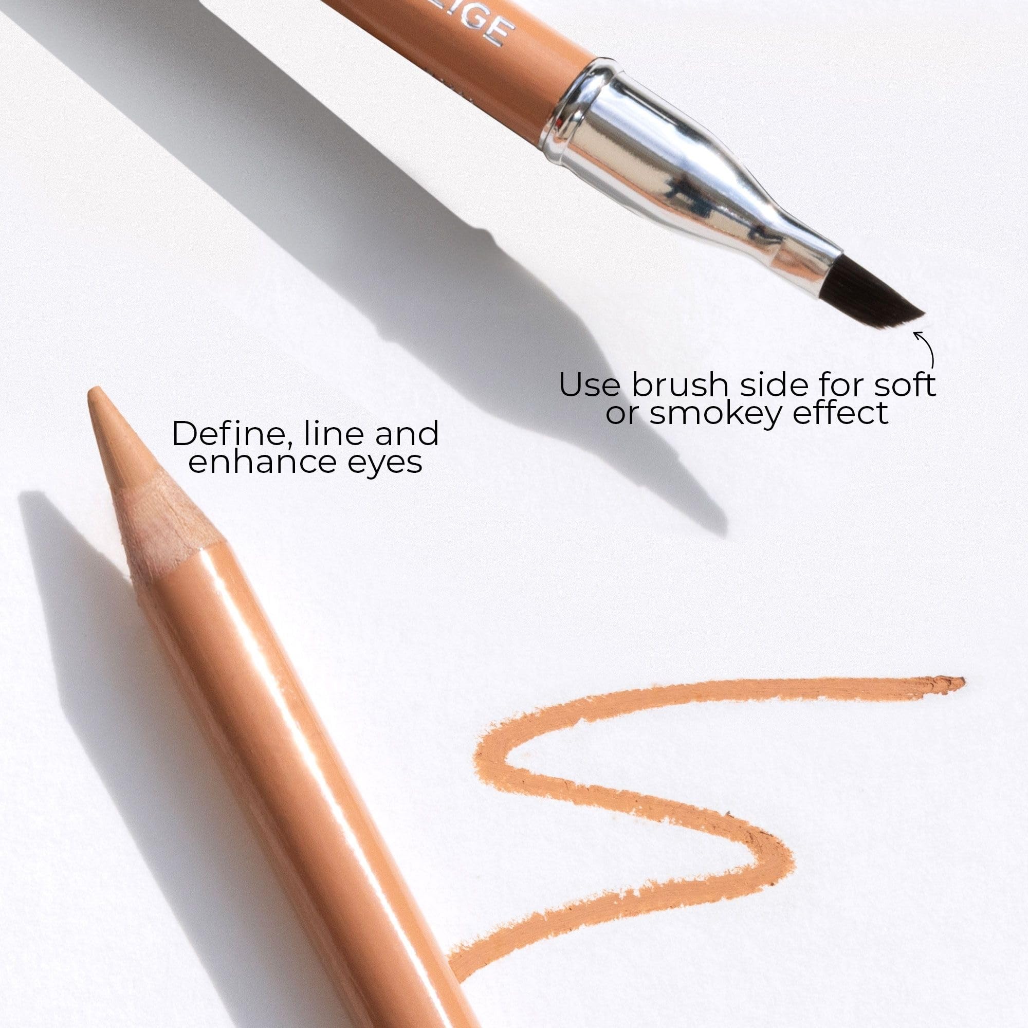 FITGLOW beige shade brightens the waterline for a more awake look.
