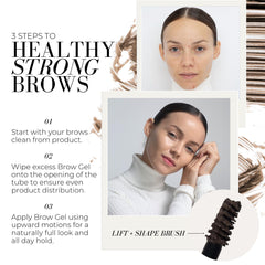 FITGLOW Brow Gel texture close-up reveals lightweight, flexible hold.