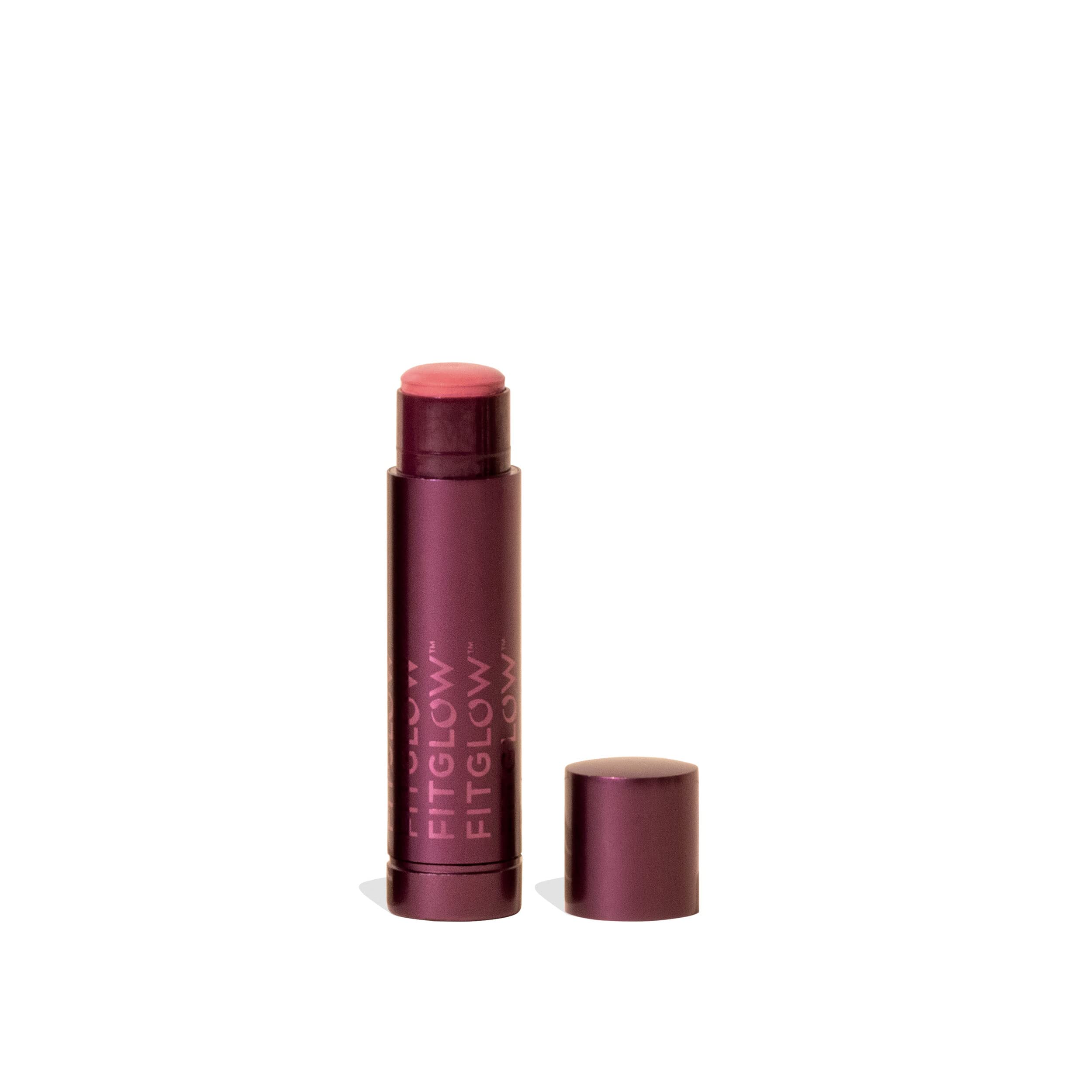 Fitglow Cloud Collagen Lipstick tube close-up showing hydrating color.