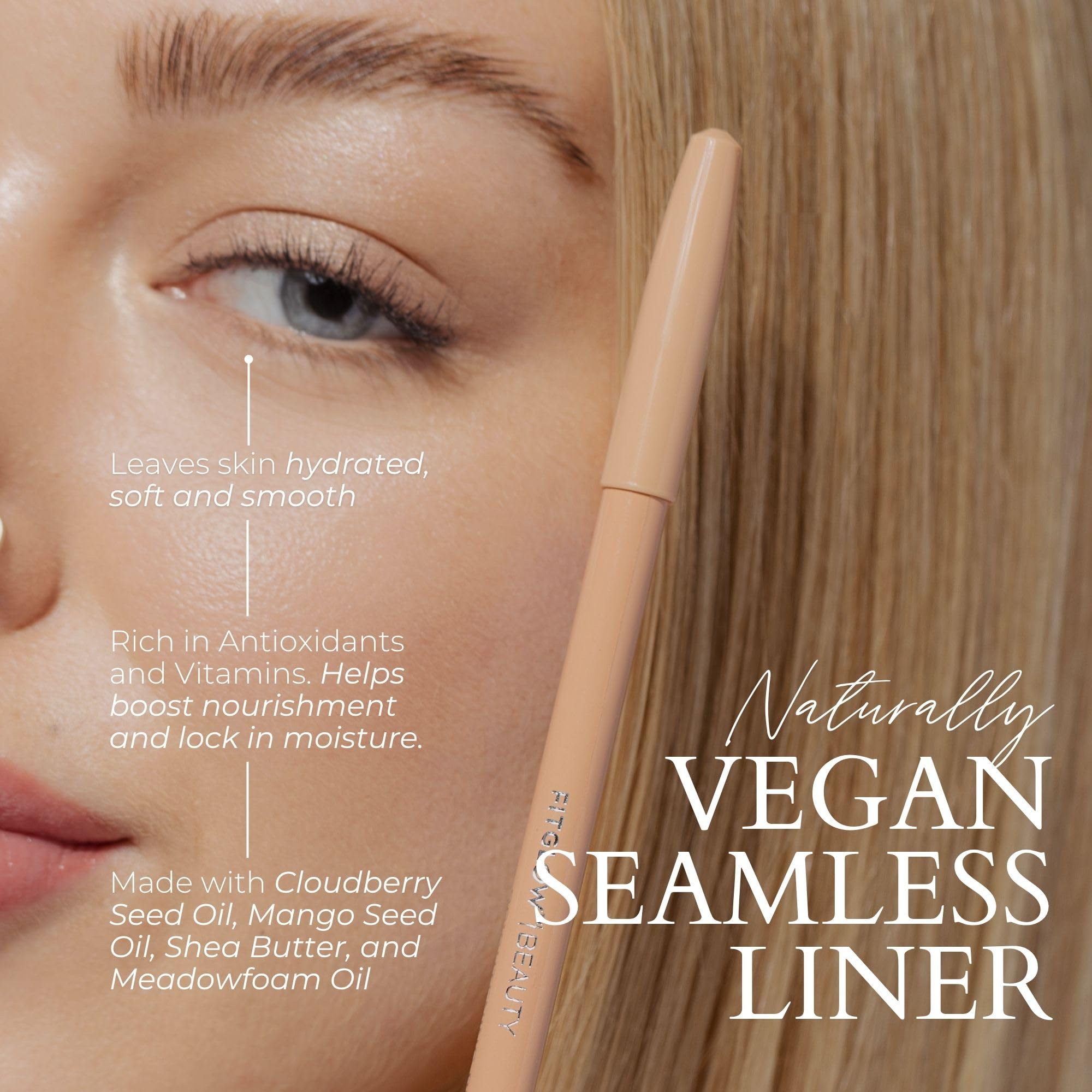 FITGLOW eyeliner pencil smooth-glide for precise, effortless lid application.