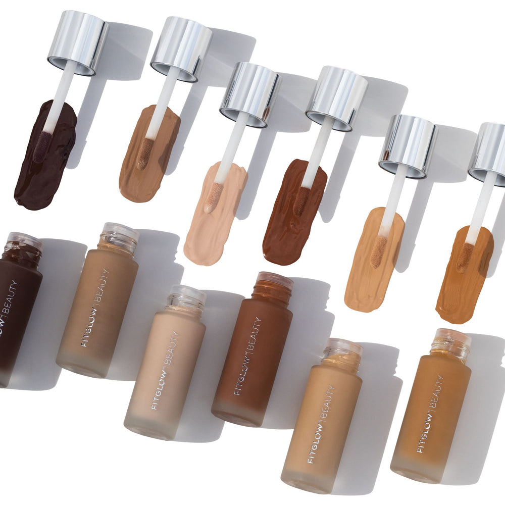 Fitglow Beauty Foundation+ close-up of creamy texture and non-creasing finish