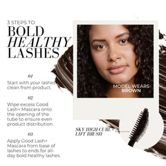 Fitglow Good Lash+ shades on display show versatile lash definition across colors