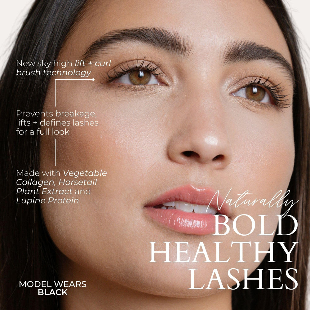 Close-up wand from Fitglow Good Lash+ demonstrates sky-high lift and curl