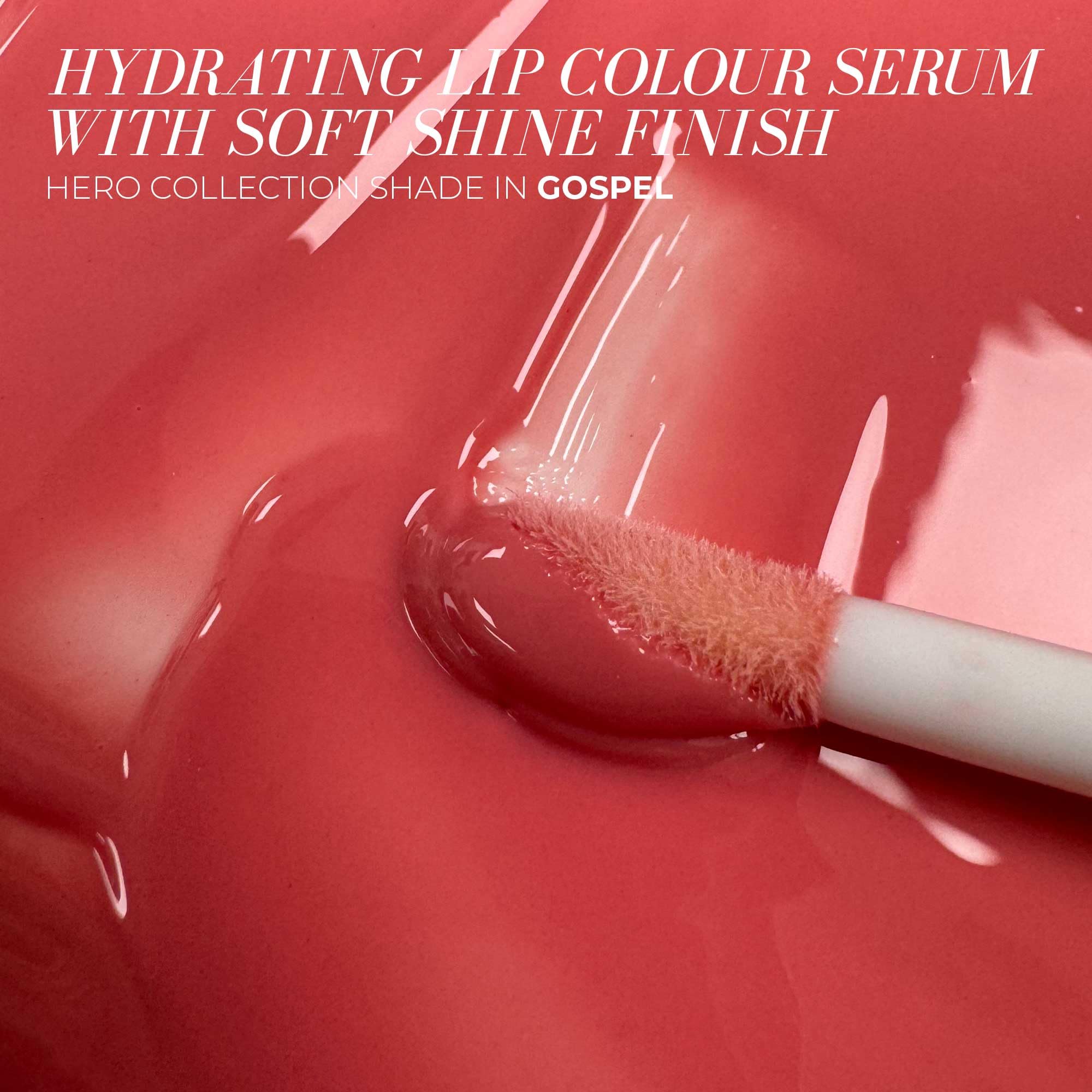 FITGLOW Lip Colour Serum Warm Berry lip swatch demonstrates buildable color and comfortable wear.