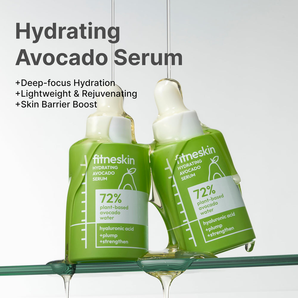 Close-up of avocado water texture highlighting juicy hydration for dewy skin