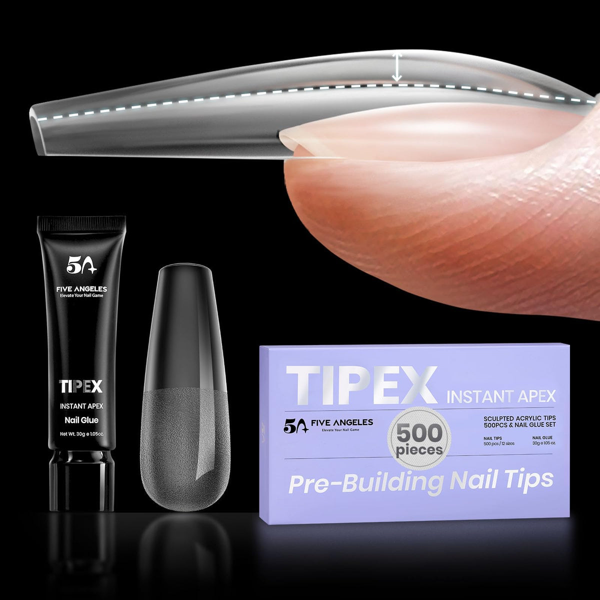 Five Angeles Tipex kit packaging shows quick-use contents for busy salons.