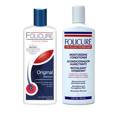 Five Brothers Folicure shampoo bottle on display for a clean, refreshed scalp.