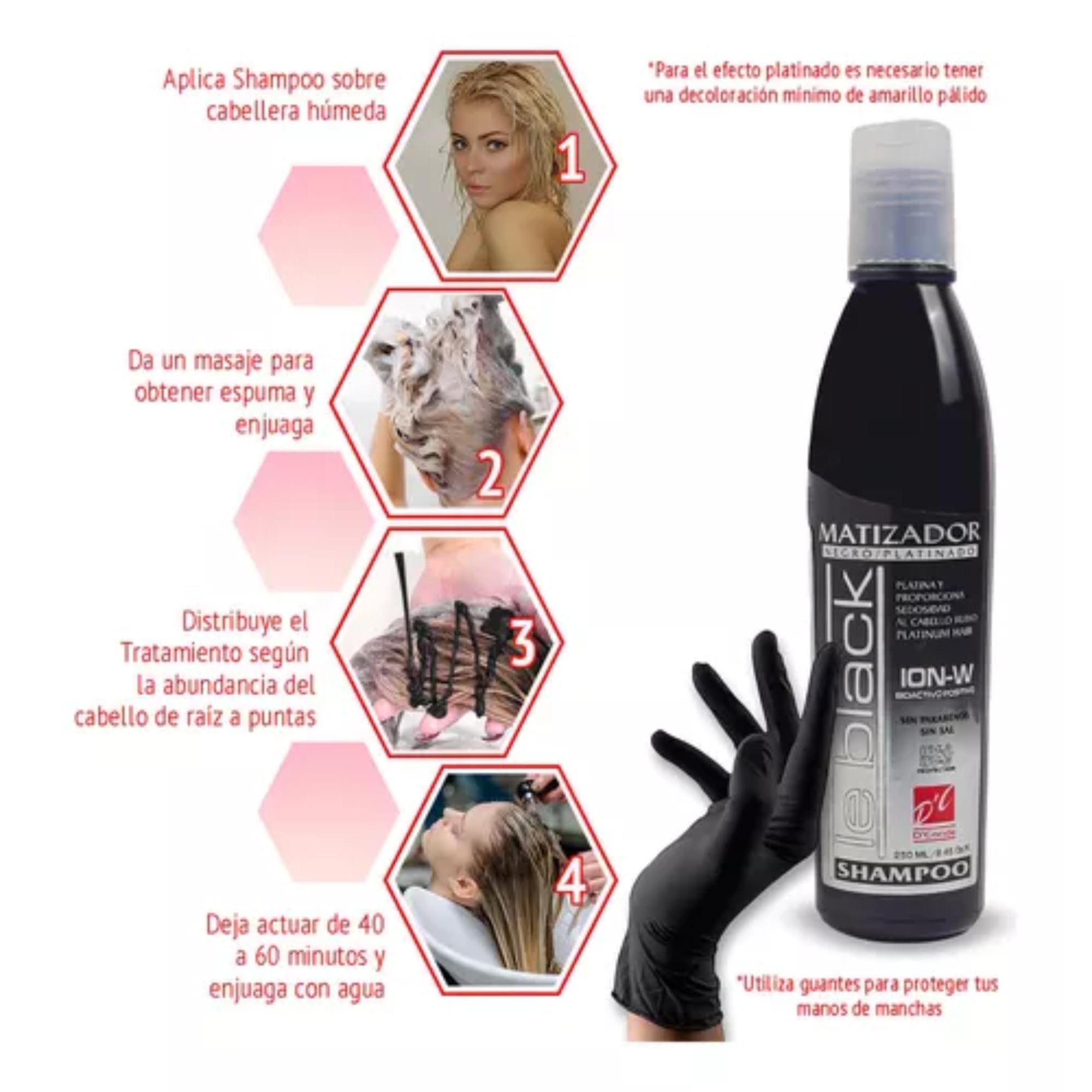 Close-up shows violet pigment particles delivering controlled toning for cooler blondes.