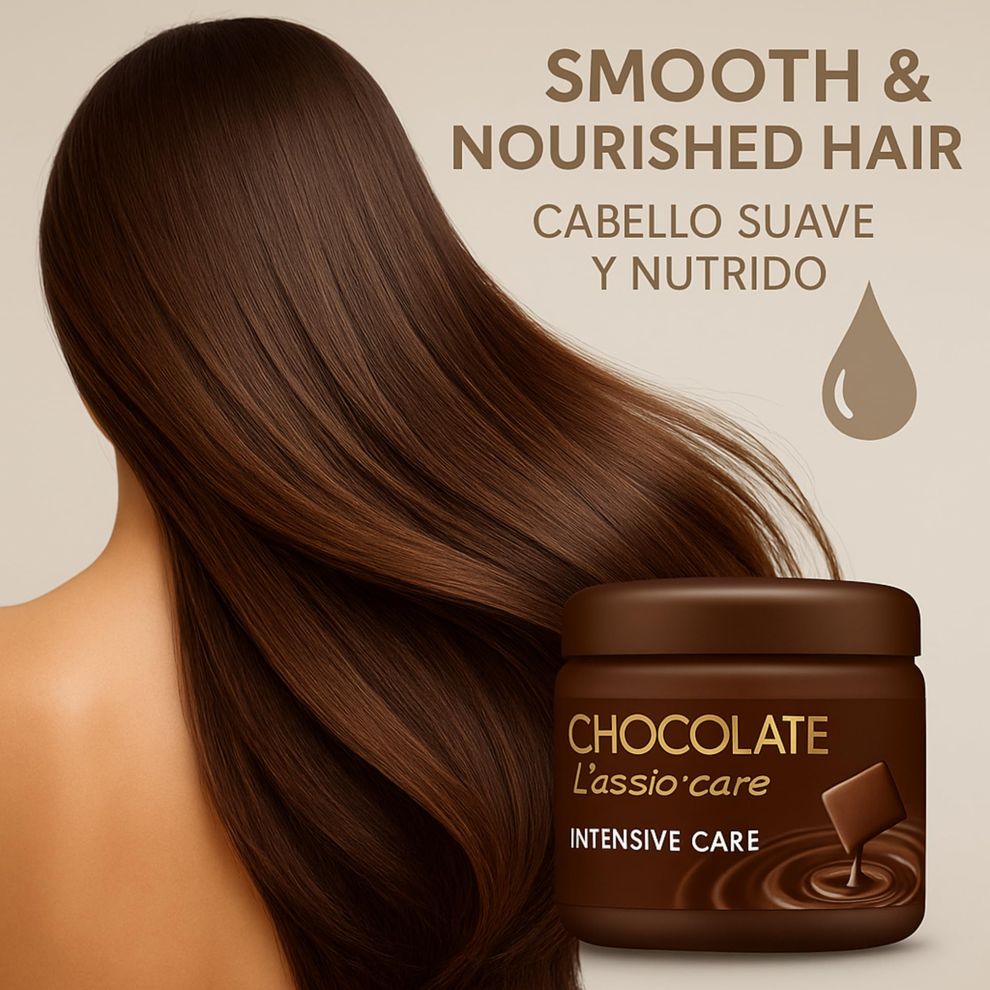 Five Brothers Nutrapel L'assio Care chocolate aroma close-up conveys indulgent scent.