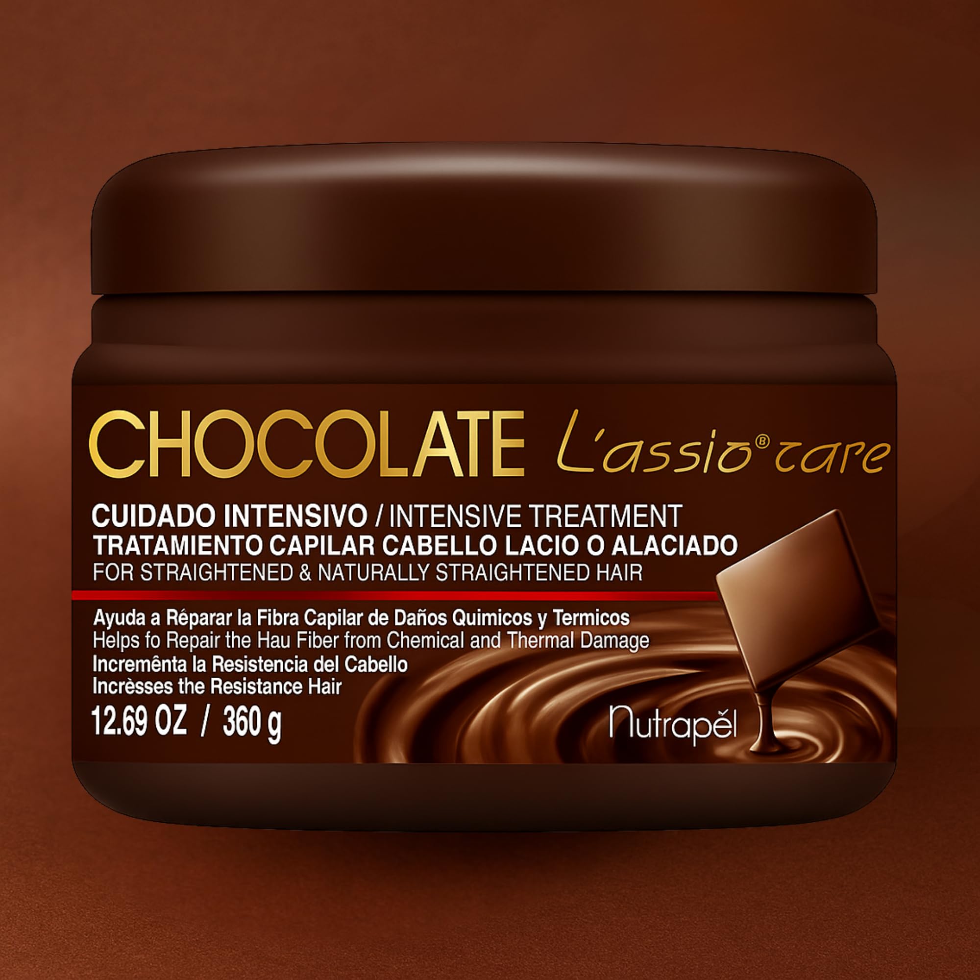 Five Brothers Nutrapel L'assio Care dry-hair-solution demonstrates deep hydration and repair.
