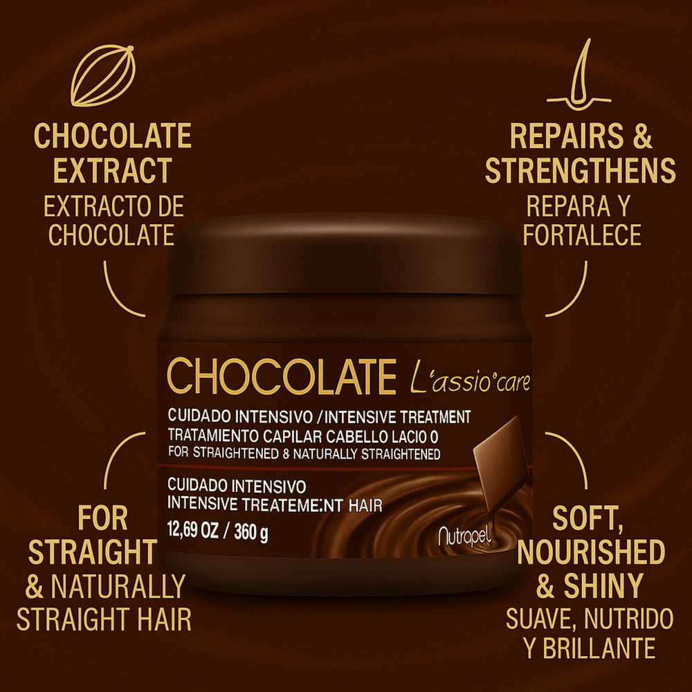 Five Brothers Nutrapel L'assio Care silky finish image highlights manageable, soft strands.