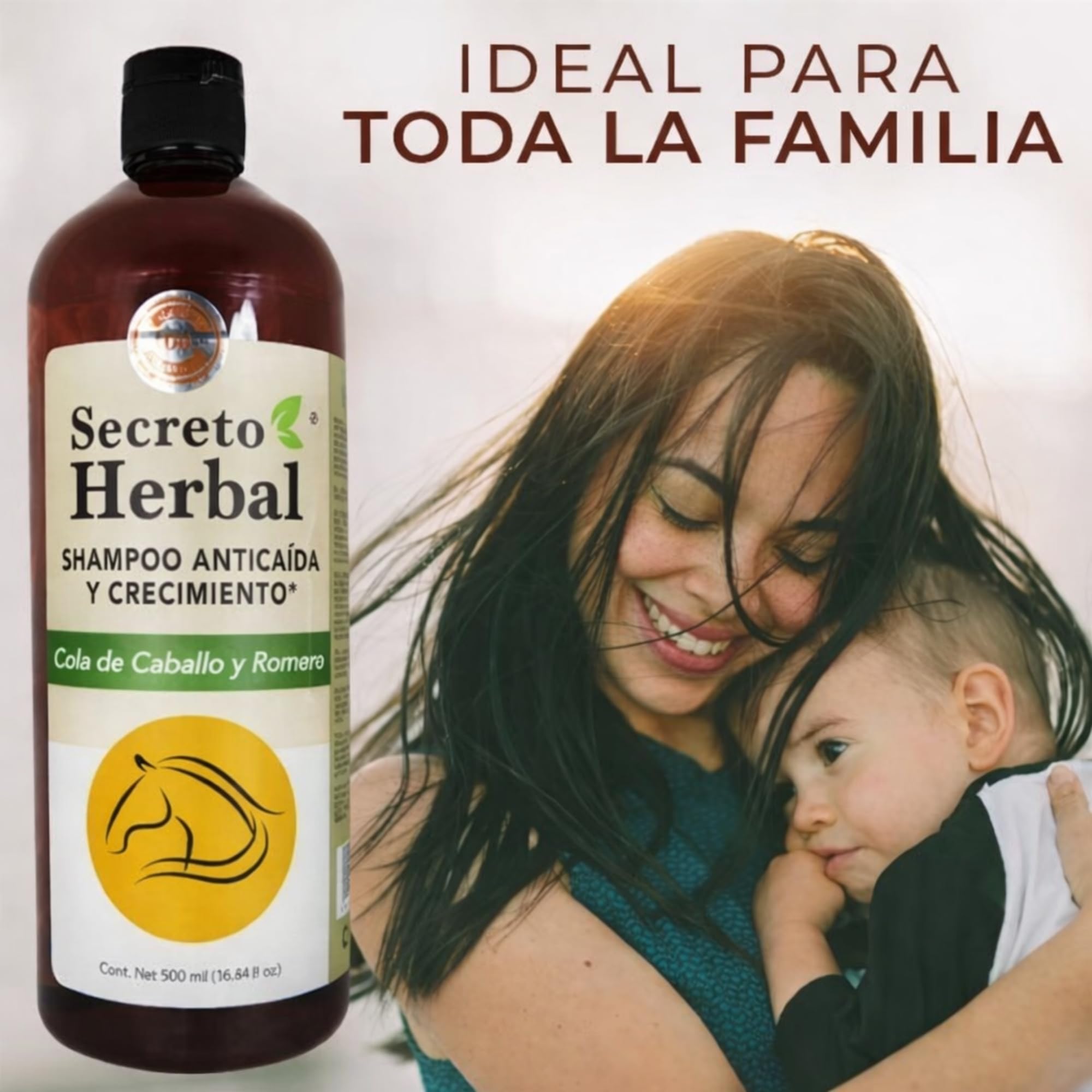 Five Brothers Secreto Herbal Shampoo natural formula with organic ingredients for a chemical-free routine.