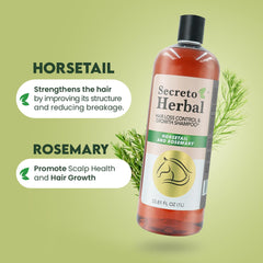 Five Brothers Secreto Herbal Shampoo lathering on hair provides cleansing and nourishment.