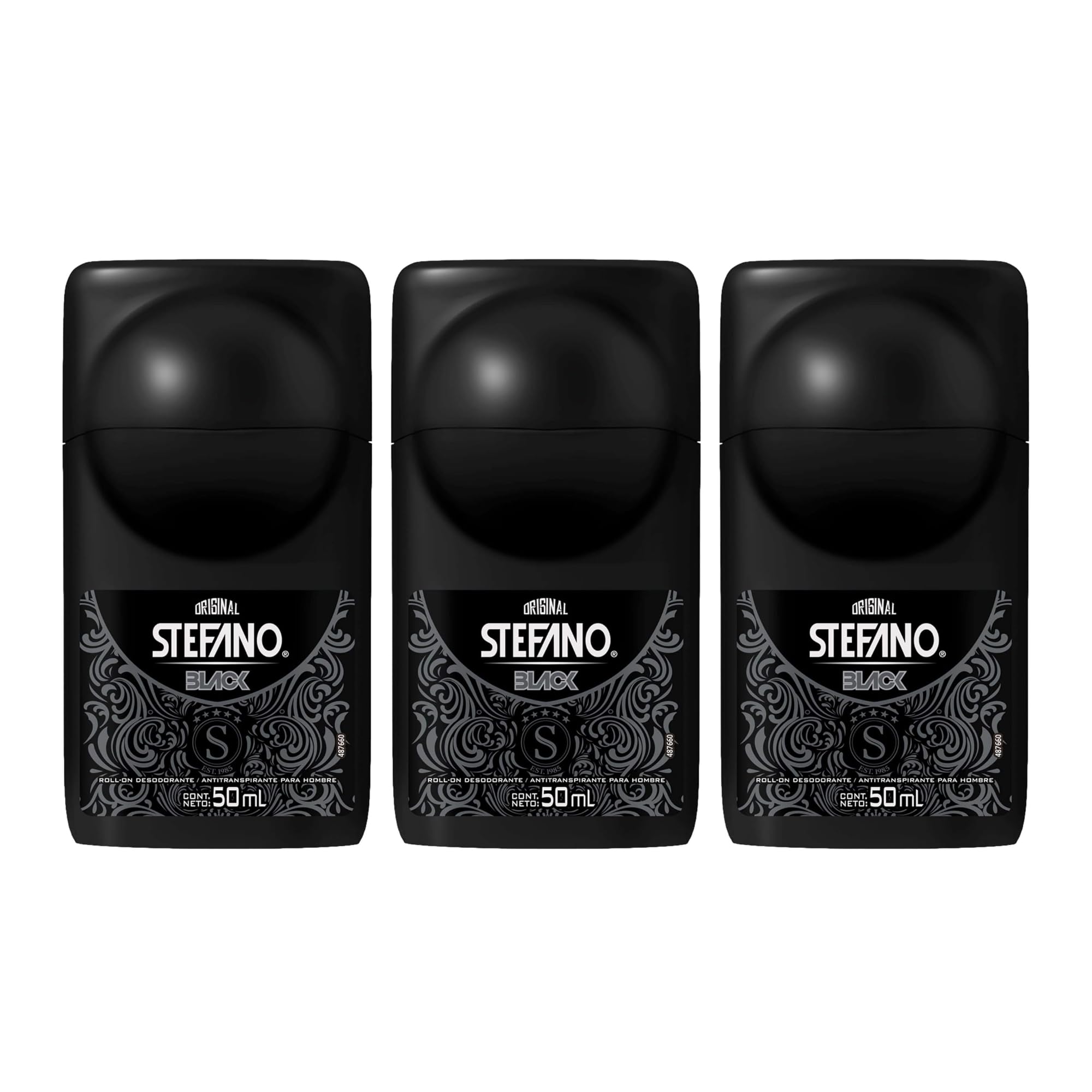 Five Brothers Stefano Black deodorant bottle delivers long-lasting freshness.