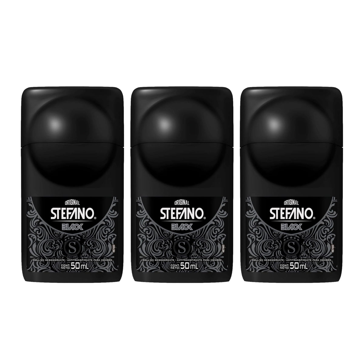 Five Brothers Stefano Black deodorant bottle delivers long-lasting freshness.