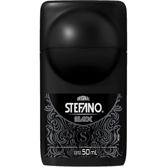 Stefano Black roll-on application provides a mess-free, quick-drying experience.