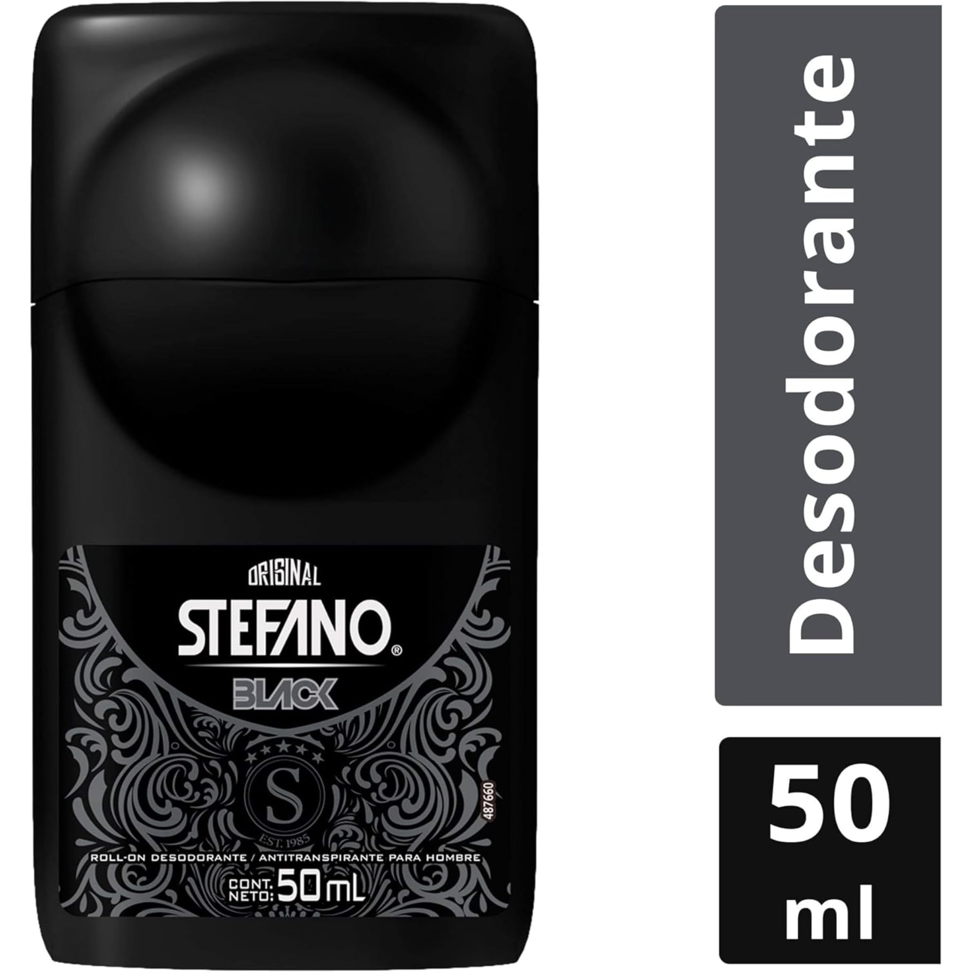 Travel-friendly Stefano Black bottle fits gym bags and carry-ons.