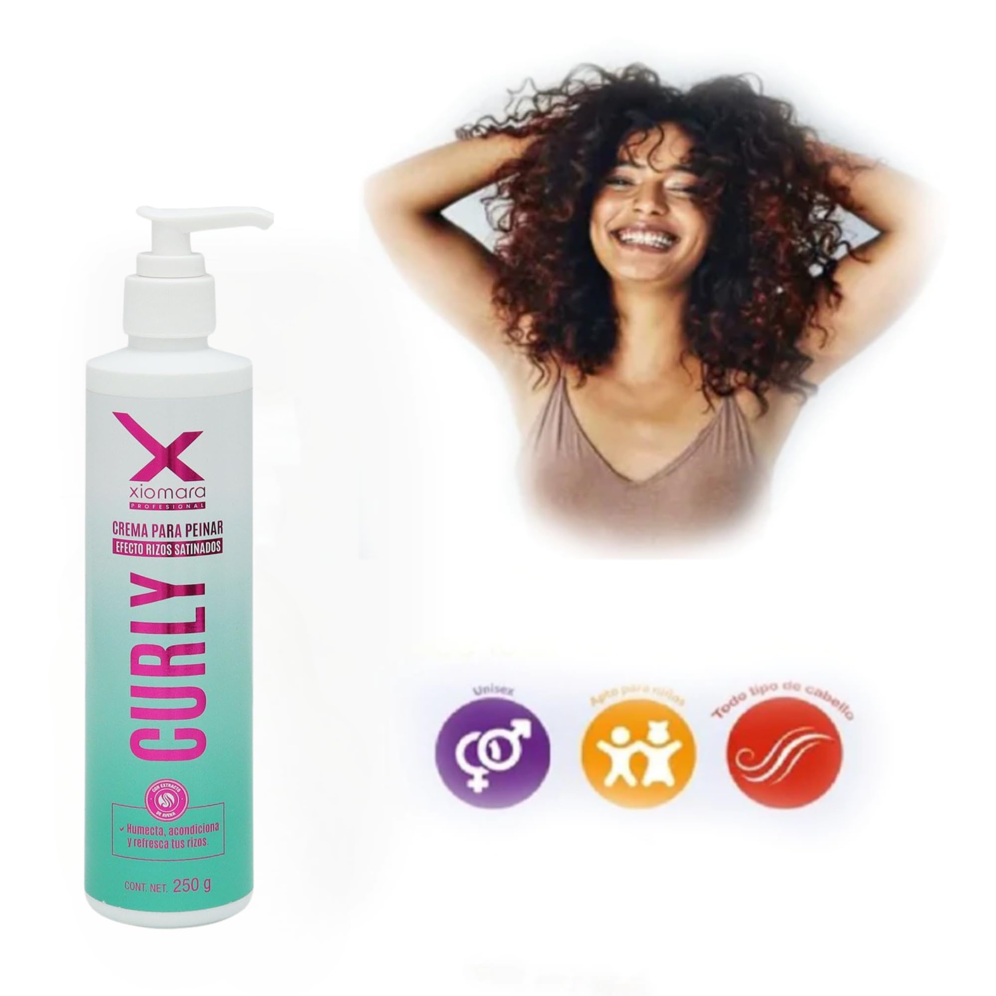 Five Brothers Xiomara Curl Cream dispensing pump enables quick, controlled application