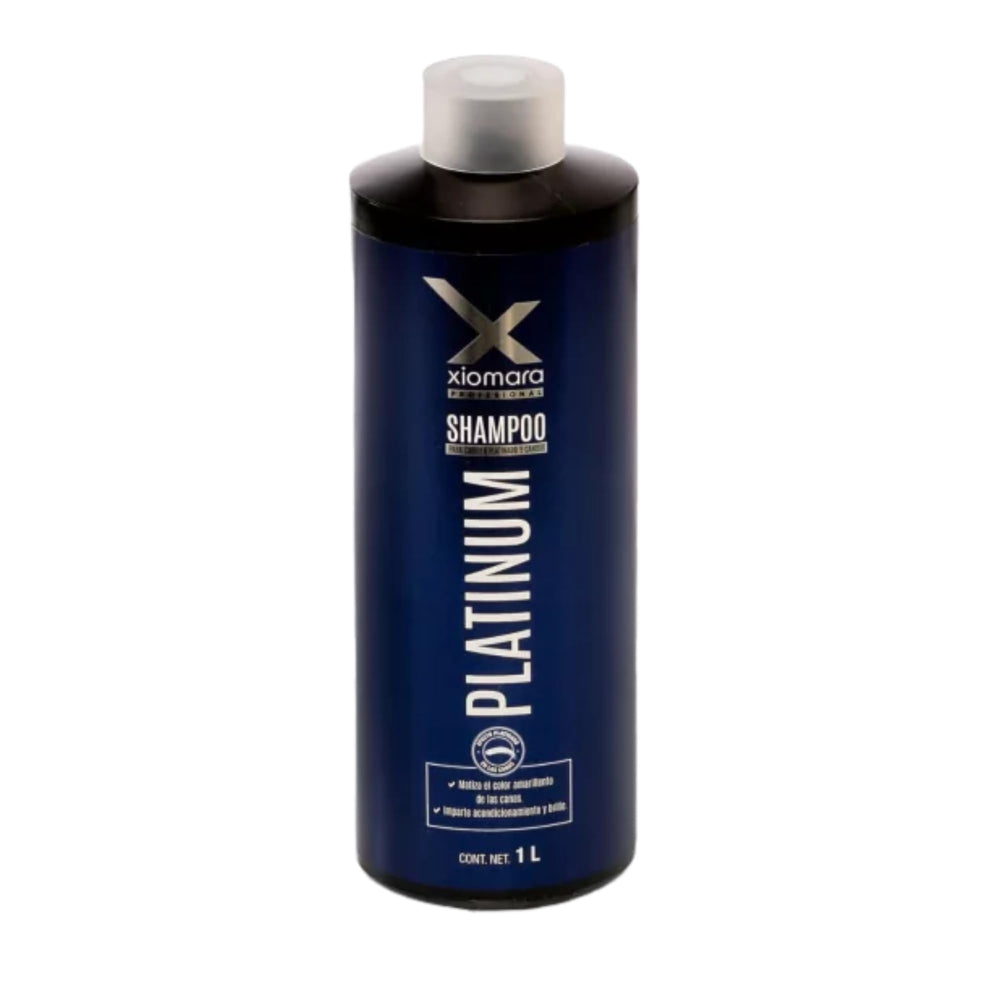 Five Brothers Xiomara Shampoo bottle with purple toning for brassy hair control