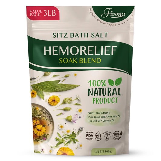 FIVONA Sitz Bath Salts hemorrhoids soak for soothing perineal comfort