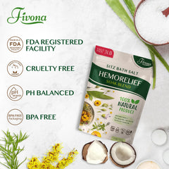 FIVONA Sitz Bath Salts coconut oil nourishes and hydrates skin