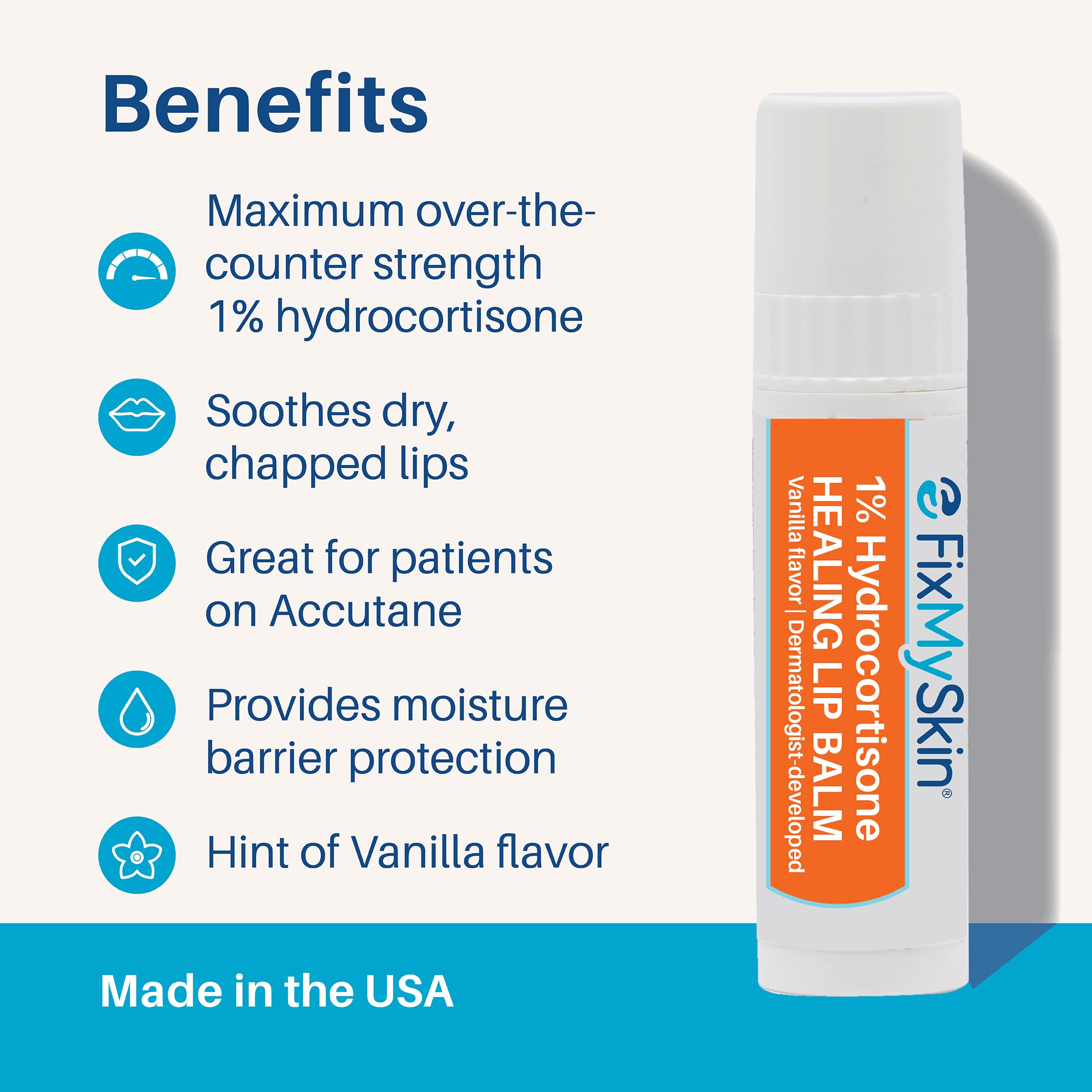 Close-up of dry, cracked lips before FixMySkin balm application.