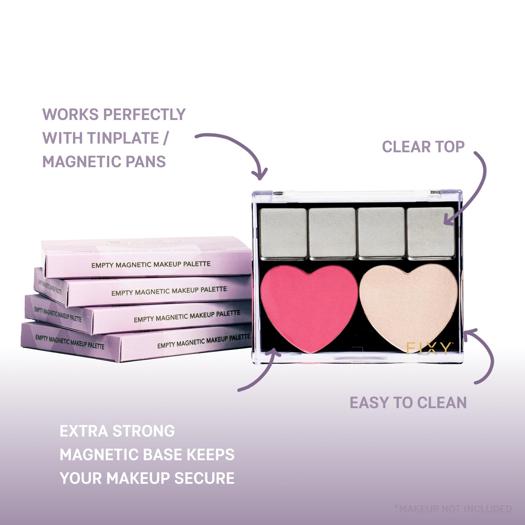 FIXY strong magnet keeps pans securely in place during transit.