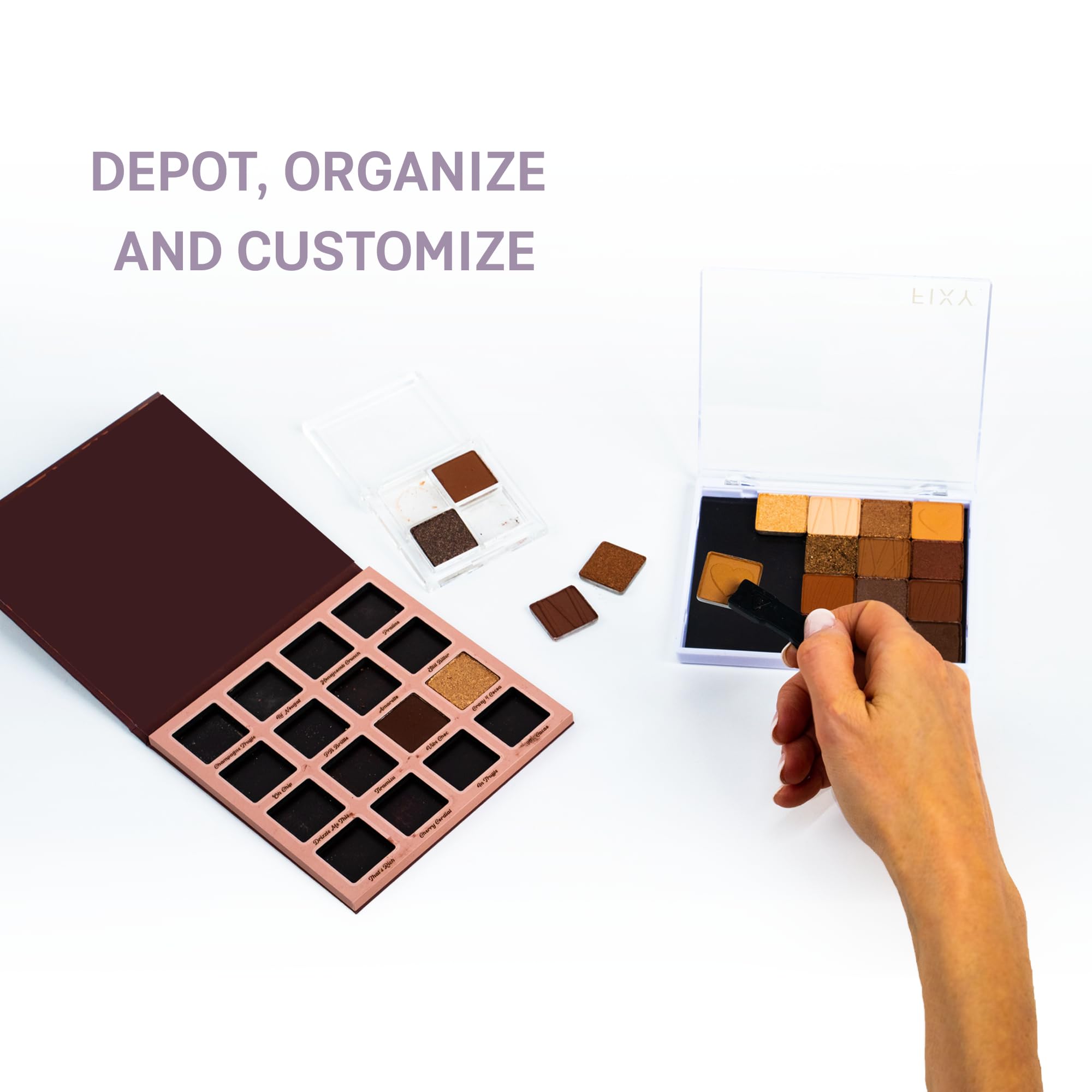 FIXY travel-friendly palette offers portable storage for makeup lovers on the move.