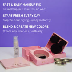FIXY Makeup Repair Kit compact-mirror highlights quick checks on the go