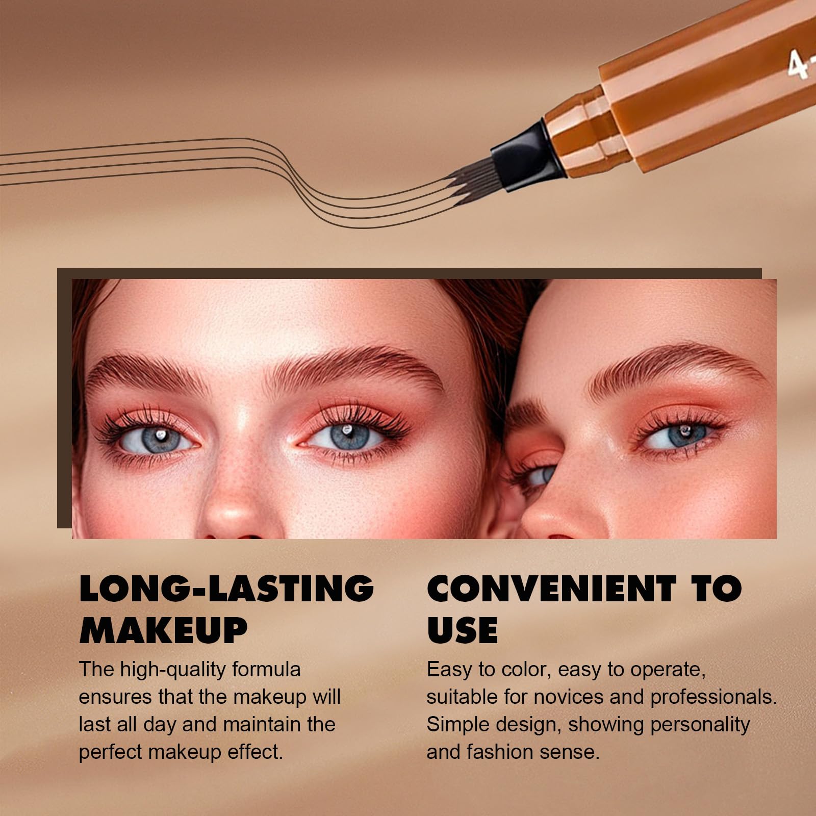 FIZYSKOE natural hair-like strokes for precise brow shaping.