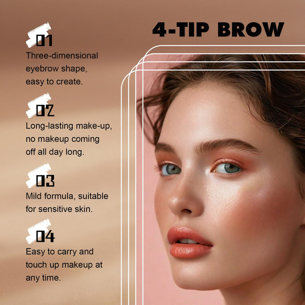 FIZYSKOE waterproof eyebrow pen provides long-lasting color through daily activities.