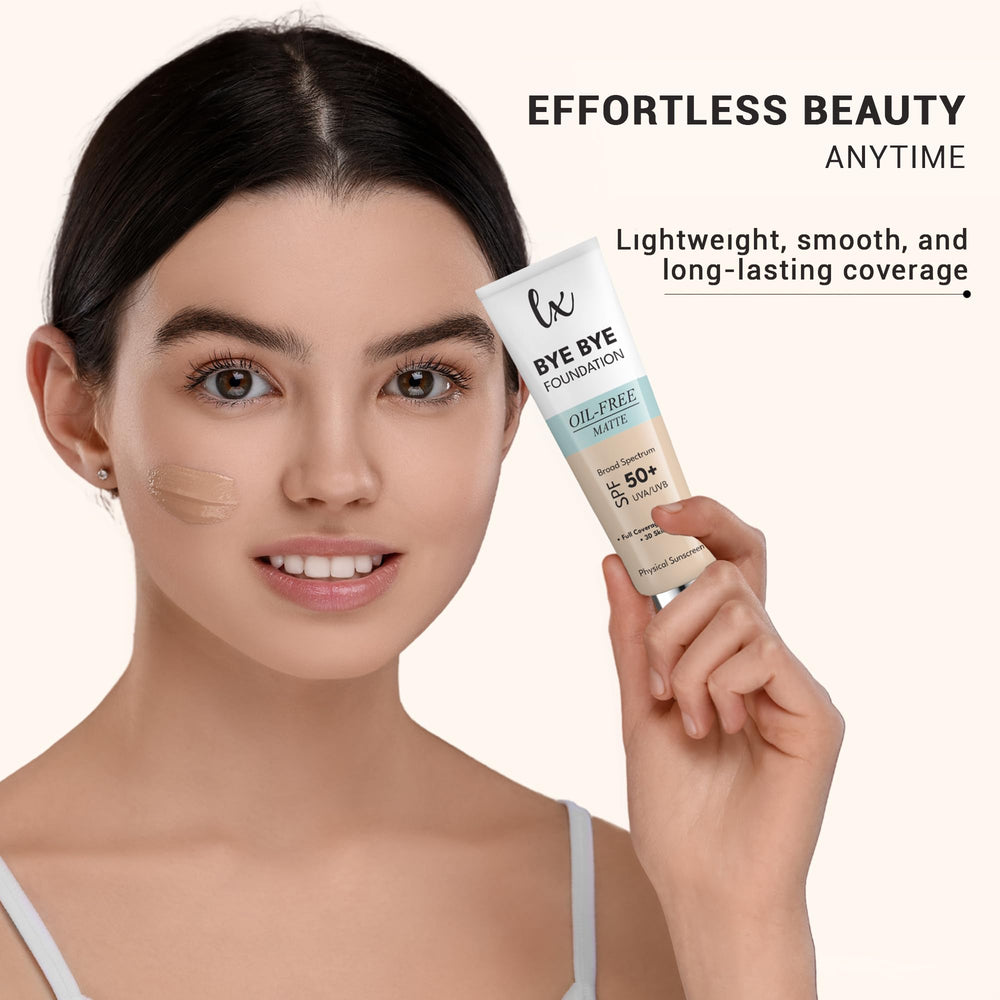 Flawless Radiance LX Blend Bye Bye Foundation pump dispenser enables easy controlled application.