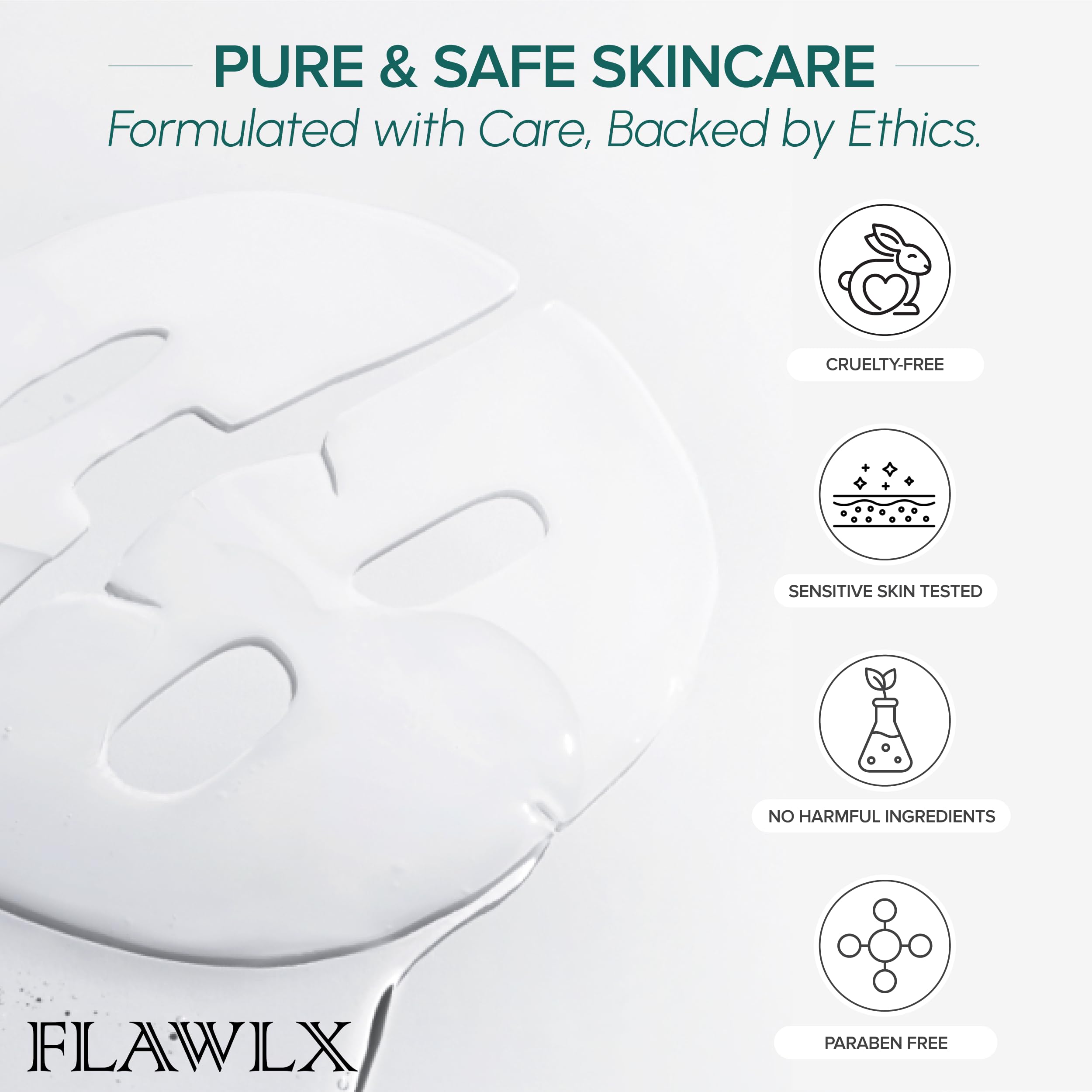 Flawlx Bio-Collagen niacinamide glow shot emphasizing balanced moisture.